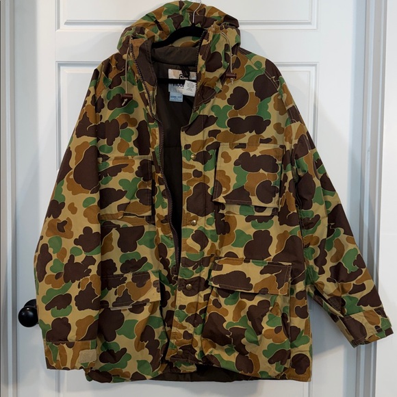 VTG Mens Woolrich Duck Camo Gore-Tex puffer Jacket USA Made Good Condition large - Picture 2 of 11